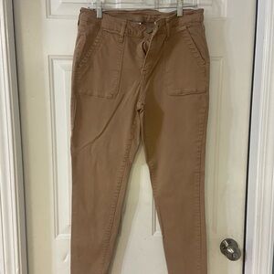 Seven7 Pants Womens 11 Brown/Tan High Rise Chop Pockets Utility